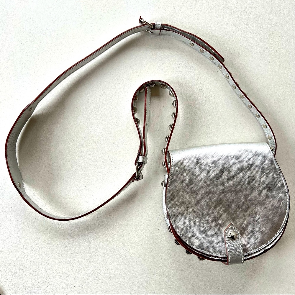 Rebecca Minkoff Skylar Silver Studded Crossbody Bag